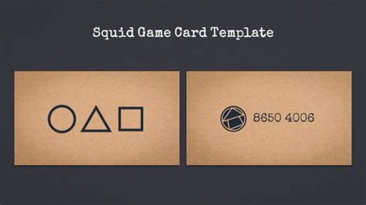 Squid Game Card
